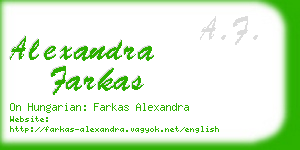 alexandra farkas business card